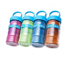Fiber Cation Cooling Towel - Plastic Bottle