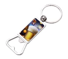 Slim Metal Bottle Opener Keychain