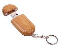Wooden Racetrack USB Flash Drive with Keyring