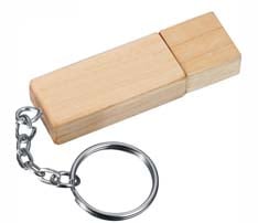 Wood USB Flash Drive with Keyring