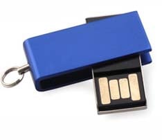 Swivel USB Flash Drive with Keyring