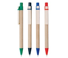 Paper Ballpoint Pen with Wooden Clip