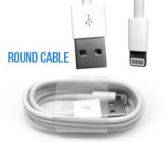 Lightning Charging Cable with Round Cord