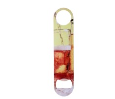 Paddle Shaped Bottle Opener with Key Loop