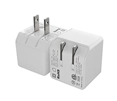 Dual Port USB Foldable Wall Plug Charger - PD 18W + QC3.0