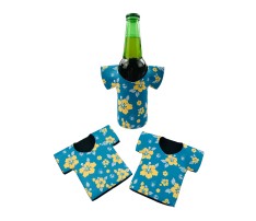 Neoprene R-neck T-shirt Shape Bottle Cooler