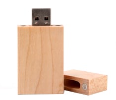 Rectangular Wooden USB Flash Drives with Magnetic Closure