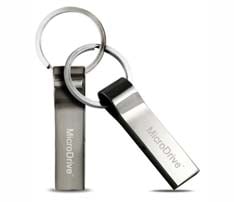 Metal Stick USB Flash Drive with Keyring
