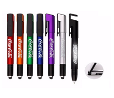 3-in-1 Light Up Logo Stylus Pen with Phone Holder