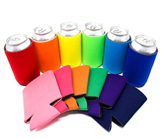Colorful Collapsible Neoprene Can Cooler, 12 oz.