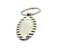 Oval Metal Keychain