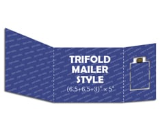 Trifold Mailer (6.5+6.5+3)" x 5" Paper Webkey
