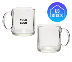 Classic Glass Mug with Easy Grip, 13oz.