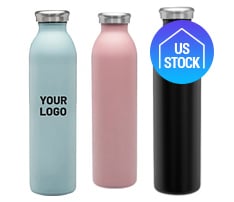 Double Wall Stainless Steel Water Bottle, 20 oz.
