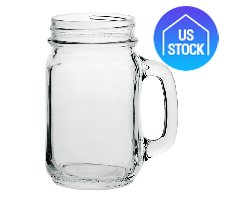 Mason Drinking Jar with Handle, 16 oz.