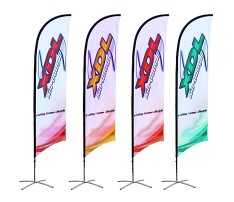 9ft Single Sided Feather Flag Banner with Water Ballast