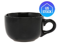 Bowl Shaped Handled Stoneware Mug, 18 oz.