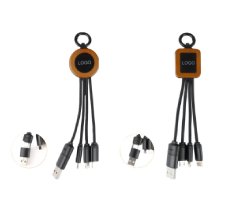 6 inch Eco-friendly LED Multifunction Type-C Charging Cable