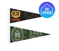 9" x 24" Full Color Felt Pennant Flag Banner with Strip