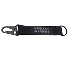 Nylon Strap Short Lanyard with Hook and Keyring