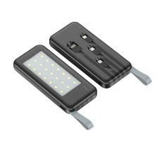 4-in-1 Power Bank with LED Light -10000 mAh