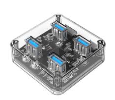 4-Port Transparent PC USB Hub