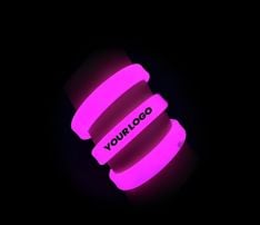 3/5 inch Glow In The Dark Silicone Wristband