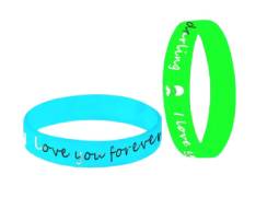 4/5 inch Glow In The Dark Silicone Wristband