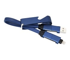 4-in-1 Bottle Opener Keychain Charging Cable