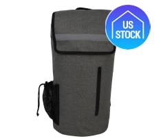 Gray Waterproof Sport Bag with Outer Zipper