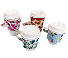 PU Leather Beverage Holder with Buttons