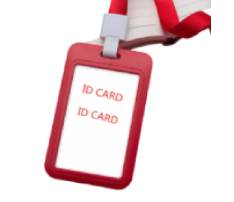 PVC Leather Card Badge Wallet with Lanyard - Style 1