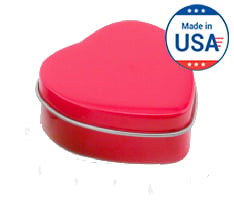 Small Heart Shaped Mint Tin, 0.46 oz