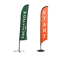 Advertising Feather Flag with Fiberglass Poles
