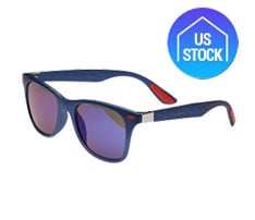 UV400 Matte Sunglasses with Metal Accent