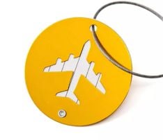 Round Aluminum Luggage Tag