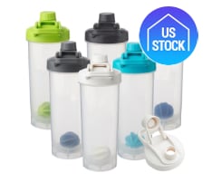 Plastic Shaker Water Bottle with Mixer, 24 oz.