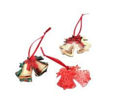Two-Bell MDF Christmas Ornament