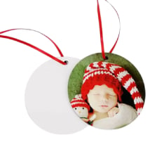Round MDF Christmas Ornament