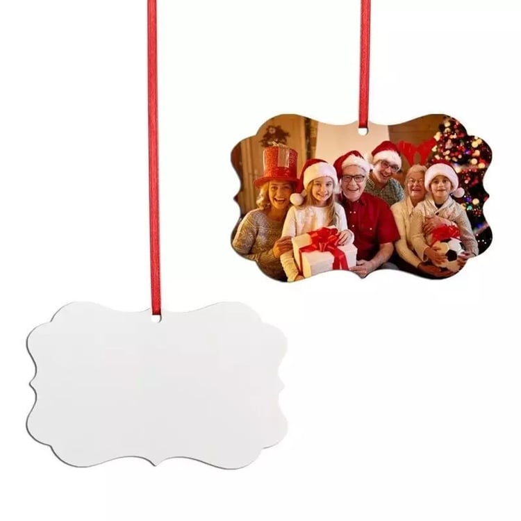 Rectangular Frame MDF Christmas Ornament