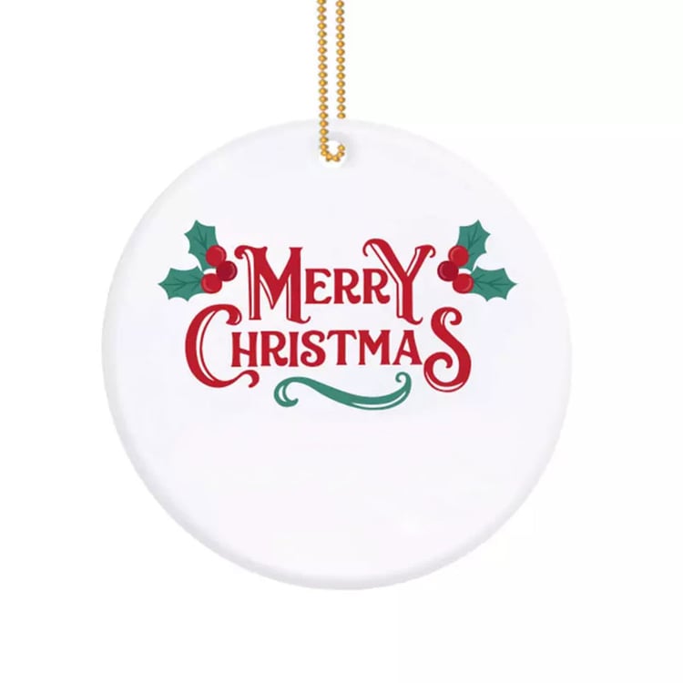 Round Ceramic Christmas Ornament