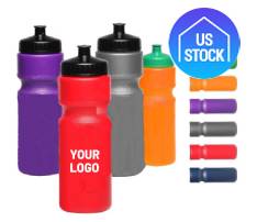 Colored Drinking Push Cap Water Bottle, 28 oz.