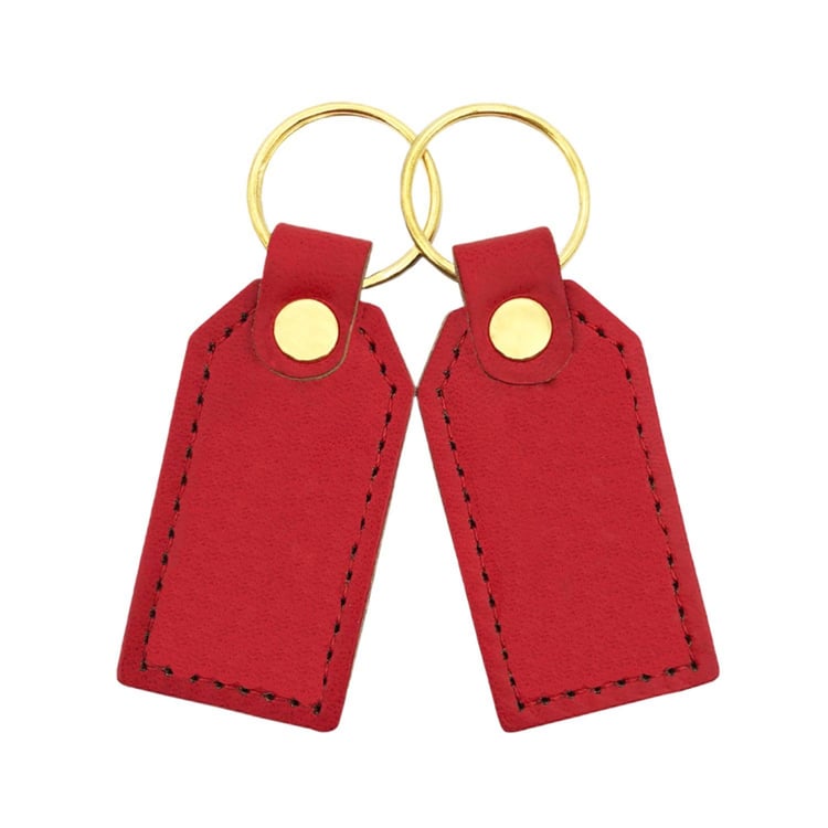 PU Leather Rectangular Keychain