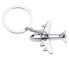 Metal Airplane Keychain