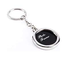 Mini Round Metal Keychain