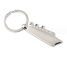 Ship Shape Metal Keychain