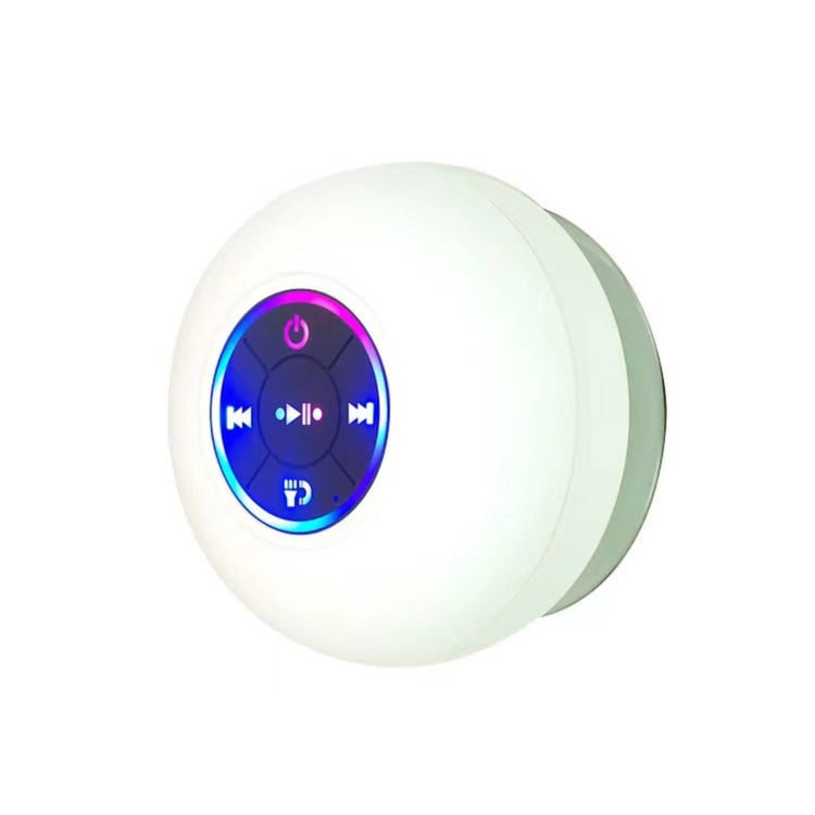 LED Light Waterproof Wireless Bluetooth Speaker with Suction Cup