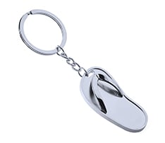 Slipper Shaped Metal Keychain