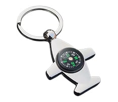 Airplanes Shape Compass Keychain