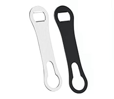 Dog Bone Style Steel Opener with Pour Spout Remover